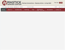 Tablet Screenshot of mastickcenter.com